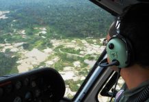 Helicóptero do GRAESP/PA localiza garimpo clandestino em reserva indígena