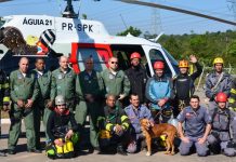 Águia 21 resgata grupo perdido na serra de Paranapiacaba/SP