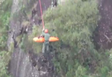 Mulher cai 15 metros na Serra do Mar do PR e é resgatada por helicóptero