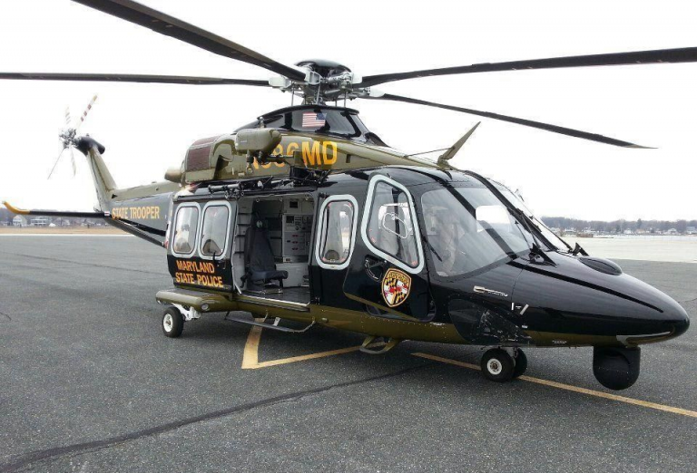 AW139 da polícia estadual de Maryland/EUA pode ter sido atingida por tiro