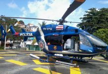 GRAER/BA realiza resgate com EC 145 de policial, vítima de PAF