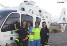 INAER tem primeira tripulação aeromédica feminina na Espanha