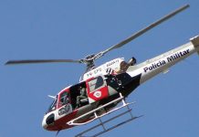 Aguia 17 da Polícia Militar apoia CENIPA em incidente com avião