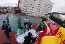 Arcanjo transporta policial militar ferido em acidente na BR 262