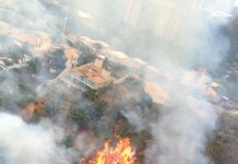 Corpo de Bombeiros combate incêndio na região metropolitana de Belo Horizonte