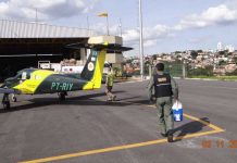 Btl RpAer realiza transporte de tecido humano em apoio a policial militar ferido