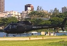 Helicópteros usados pela Polícia Civil do RJ estão parados