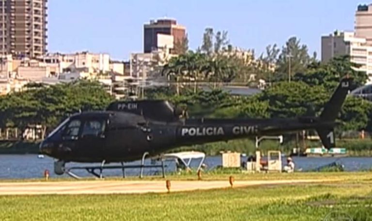 Helicópteros usados pela Polícia Civil do RJ estão parados