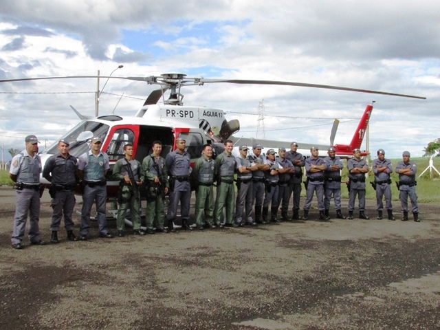 PM realiza operação em Castilho com apoio do helicóptero Águia