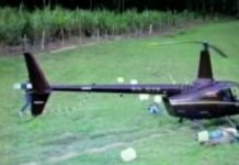 Helicóptero R66 apreendido com 400 kg de cocaína no Espírito Santo
