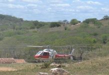 Vítima de acidente no sertão é levada de helicóptero para hospital em Arapiraca