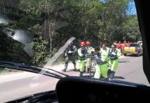 Águia 01 resgata vítima de acidente na rodovia SC-417