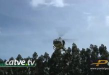 Helicóptero é usado em ação e policiais disparam contra contrabandista