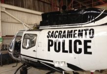 Helicoptero da polícia de Sacramento/EUA atinge fio de alta tensão