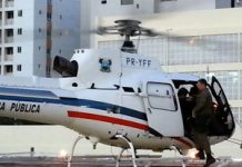 Único helicóptero da polícia do RN está parado desde agosto por dívida