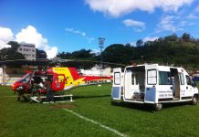 Arcanjo socorre vítima em Barão de Cocais/MG
