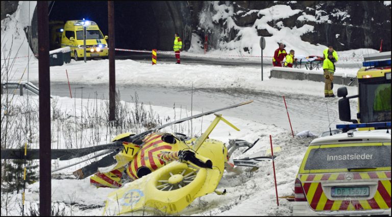 Acidente com EC135 aeromédico na Noruega é filmado