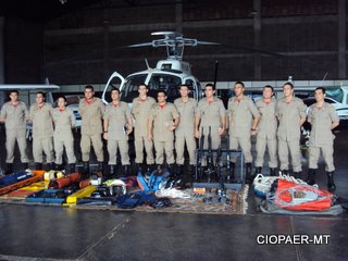 Aspirantes Bombeiros visitam o hangar do Ciopaer/MT