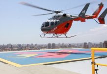 Helicóptero do Ciopaer/CE pousa na Praça da Bandeira e gera polêmica