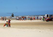 Operação Golfinho – Salvamento com apoio de helicóptero em Capão da Canoa/RS