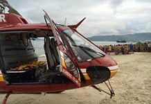 Arcajo apoia bombeiros em afogamento de banhista em Canasvieiras