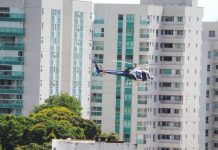Helicóptero persegue assaltantes em bairro nobre de Vitória/ES