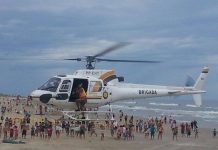 Helicóptero da BM faz pouso forçado durante treinamento no litoral do RS