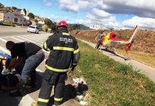 Arcanjo 01 resgata mulher vítima de acidente da trânsito