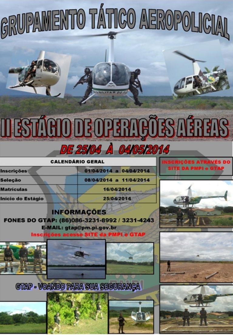 GTAP realizará inscrições para o 2º Estágio de Operações Aéreas