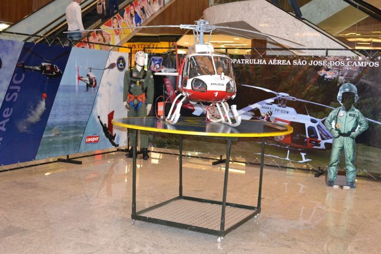 Exposição celebra os 10 anos da Aviação Policial Paulista no Vale do Paraíba