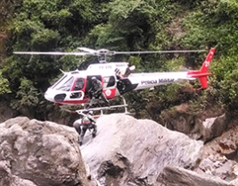 COE e Grupamento Aéreo resgatam quatro vítimas na região de Paranapiacaba