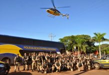 Helicóptero Bell 407 da DOA/PRF participa da Operação Prometeu em Mato Grosso do Sul