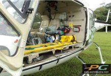 Helicóptero do Consamu transporta garoto com trauma de tórax no Paraná