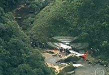 Helicóptero Águia resgata 49 pessoas em Paranapiacaba/SP