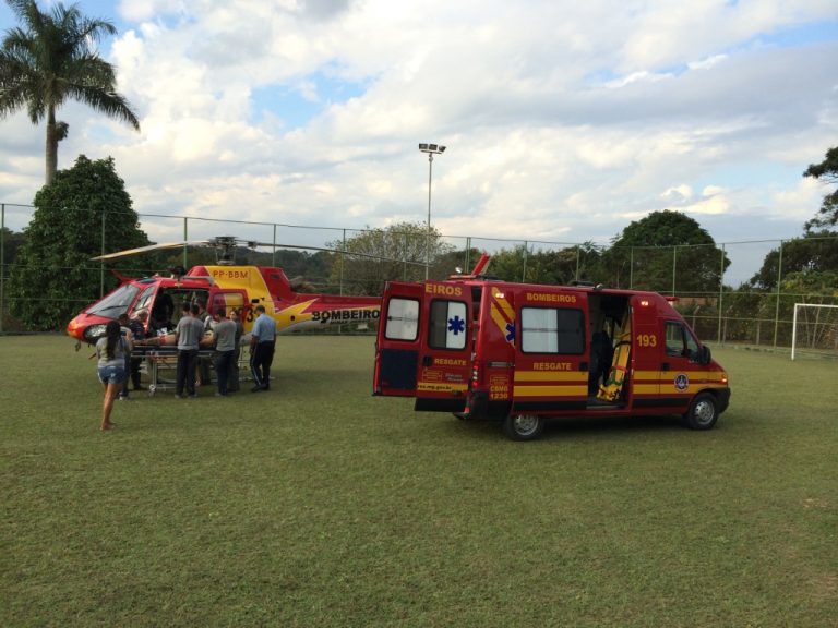 Arcanjo socorre motociclista em Esmeraldas, Minas Gerais