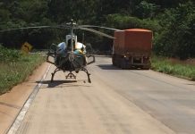 Águia 03 auxilia no resgate de um ferido na Serra de São Vicente/MT