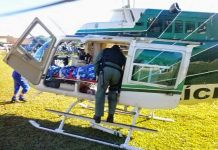 Após sofrer infarto, homem é resgatado pelo helicóptero do GRAER