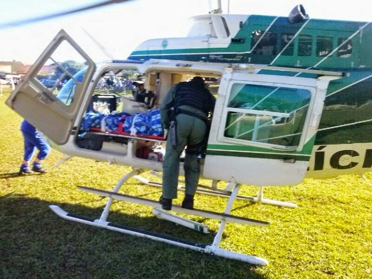Após sofrer infarto, homem é resgatado pelo helicóptero do GRAER