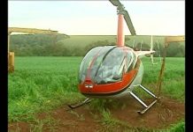 PM apreende helicóptero e 80 kg de cocaína em Campo Mourão/PR