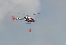 Avião monomotor e Águia da PM ajudam no combate a incêndio