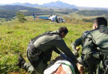 Idoso é atacado por abelhas e é resgatado por helicóptero, no ES