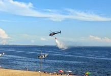 Bombeiros realizam treinamento de combate a incêndio florestal utilizando novo equipamento