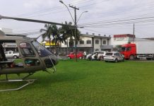 BAPM/SC: Helicóptero socorre infartado em Joinville/SC