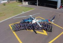 Corpo de Bombeiros de Uberlândia faz instrução de combate a incêndio florestal com utilização de helicóptero