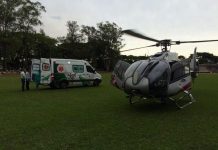 Helicóptero do BPMOA/PR transporta bebê de 7 meses