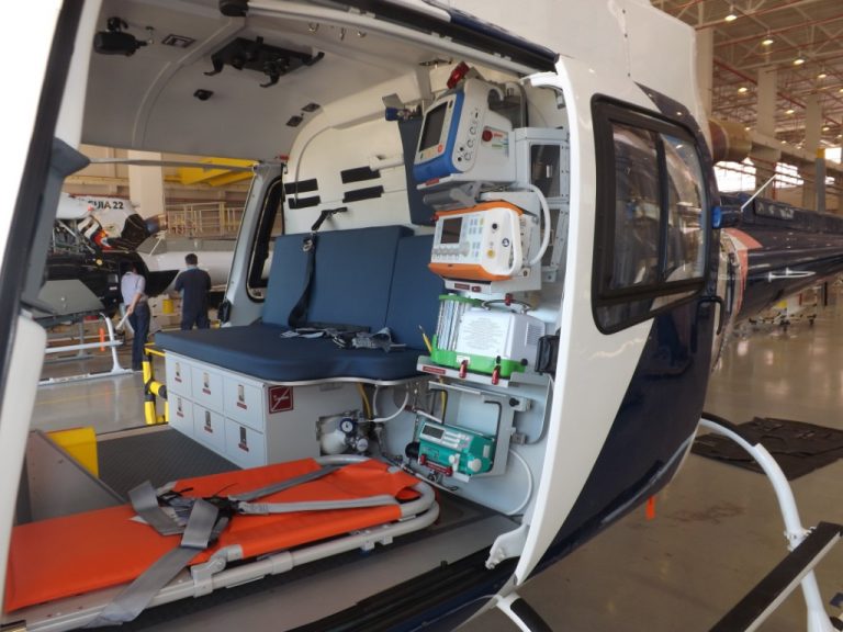 Helibras finaliza novo kit aeromédico para o Esquilo