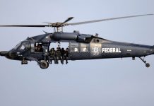 Helicóptero mexicano efetua disparos perto da fronteira com os EUA