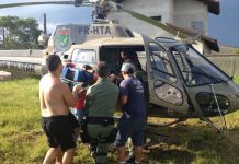 Duas pessoas ficam feridas em acidente e Águia é chamado para o resgate