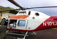 Helicóptero para o Samu aéreo está parado no Salgado Filho/RS