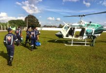 Helicóptero do Graer traz recém-nascida a hospital de Londrina